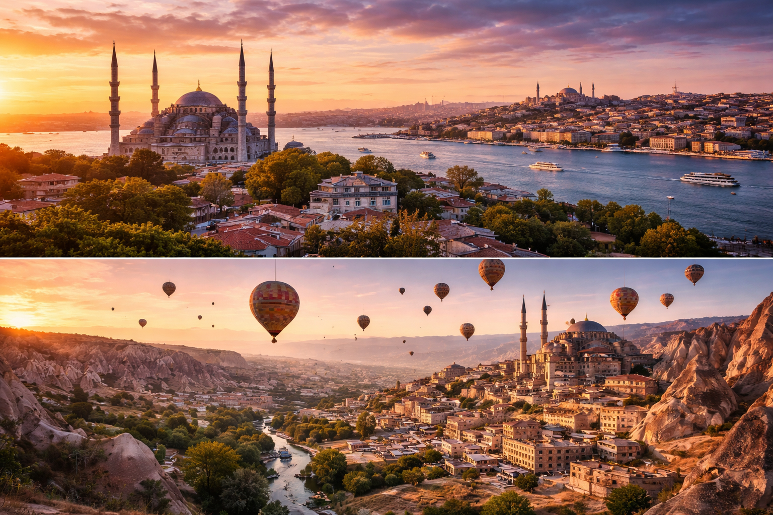 Istanbul Turkey — Hagia Sophia and Cappadocia hot air balloon tours