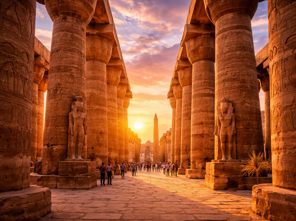Great Sphinx of Giza with Pyramid behind — Cairo Egypt